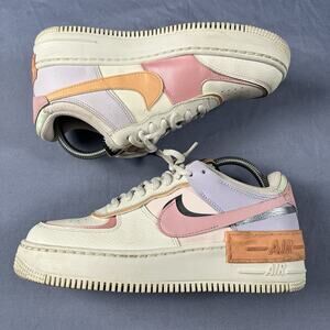 Nike Air Force 1 Low Shadow Women’s Size 8.5 White Athletic Sneakers CI0919-111